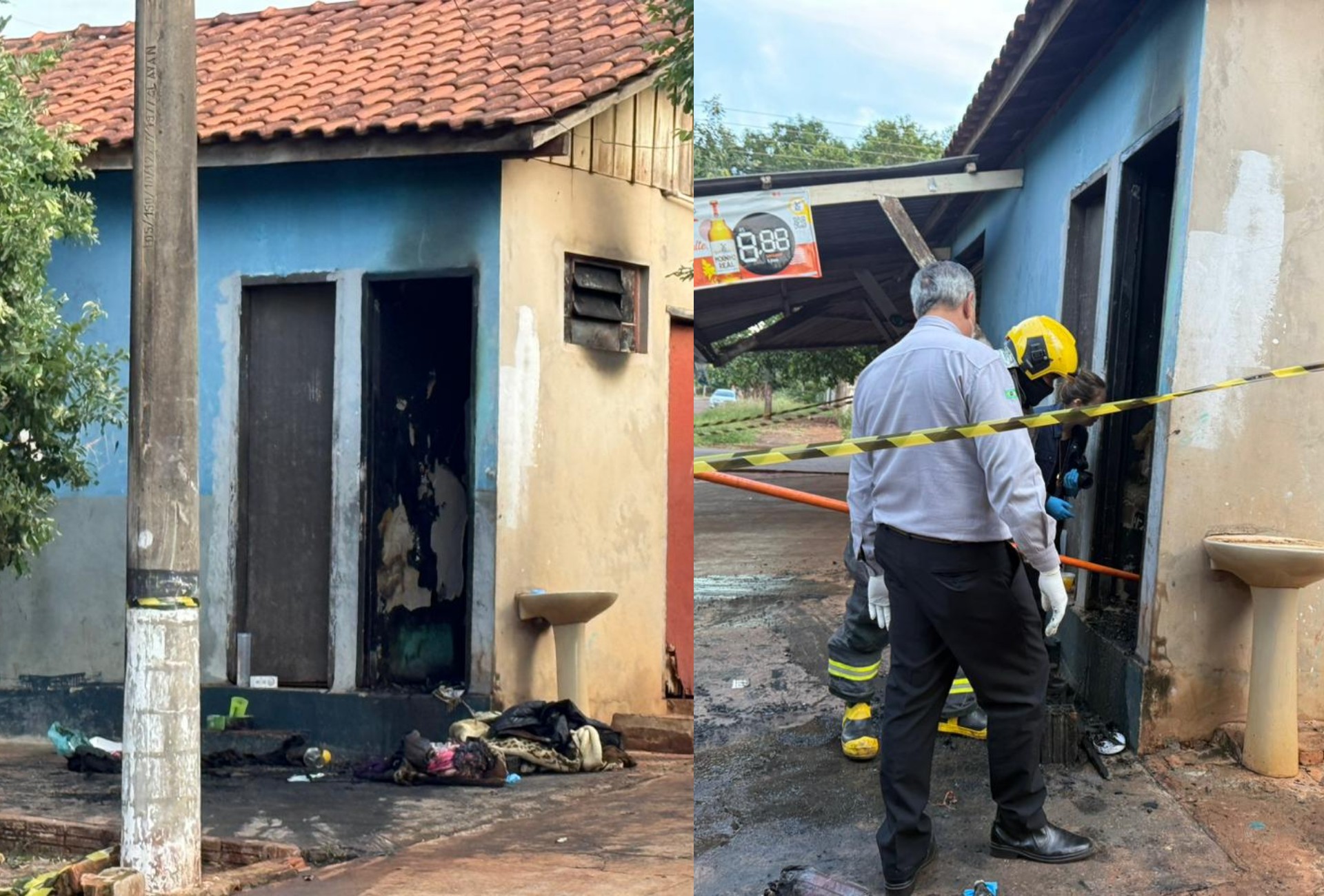 Homem morre carbonizado em banheiro de bar; polícia investiga incêndio