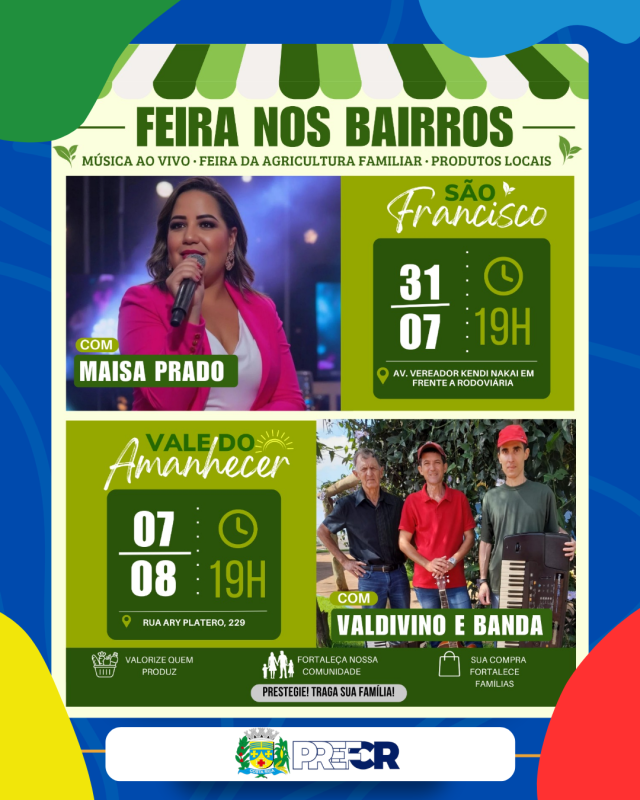 14ª Feira no Bairro São Francisco movimenta Costa Rica nesta sexta-feira