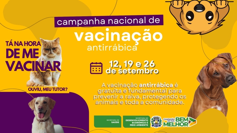 Chapadão do Sul amplia vacinação antirrábica e leva atendimento a diferentes regiões da cidade