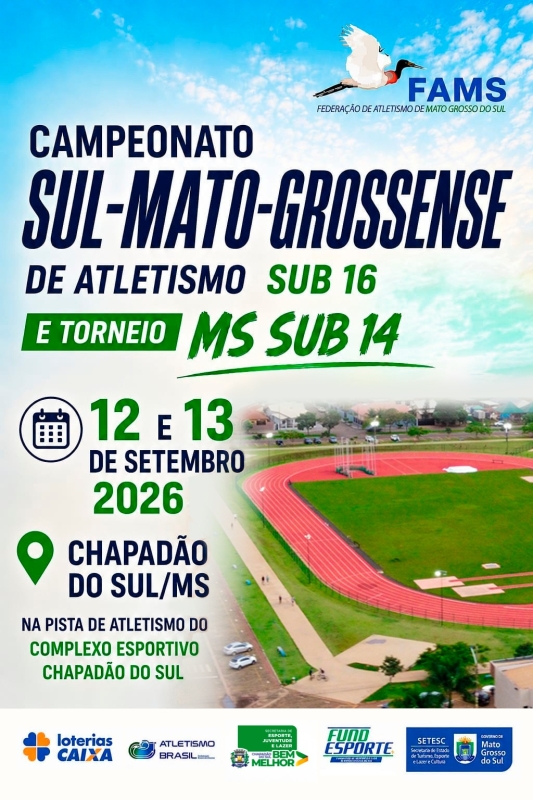 Chapadão recebe Estadual de Atletismo neste fim de semana com provas das categorias Sub-16 e...