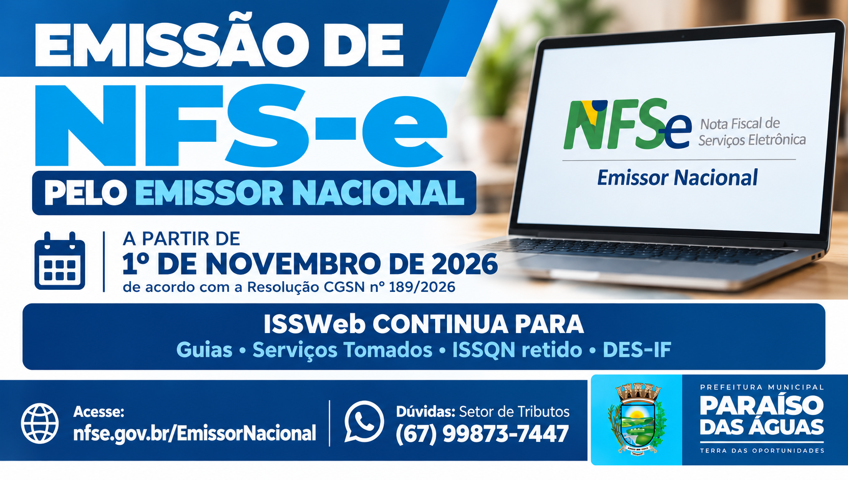 Emissão de Nota Fiscal de Serviços passa a ser realizada pelo Emi...