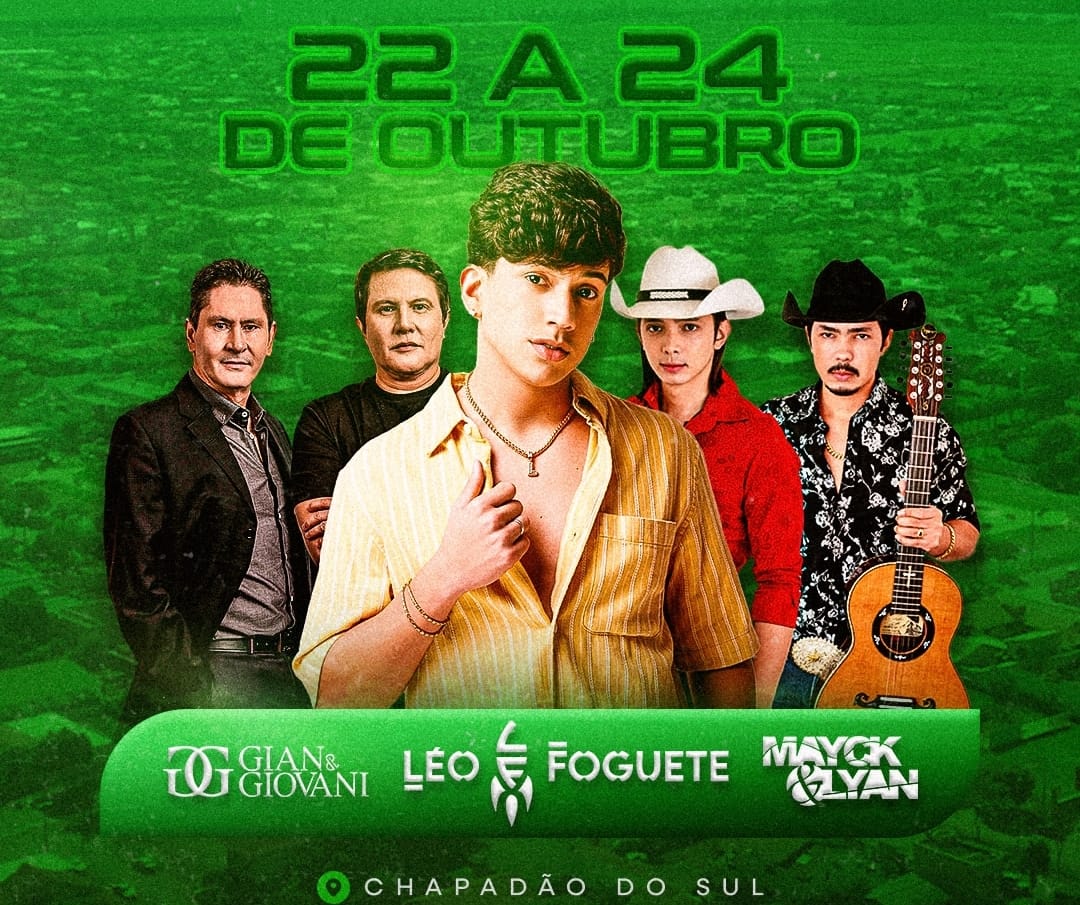 Léo Foguete abre nesta quinta-feira  a programação de shows dos 39 anos de Chapadão do Sul - O ...